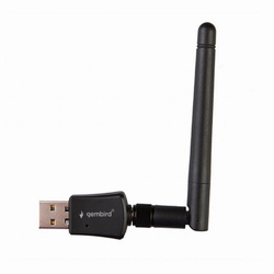 GEMBIRD karta sieciowa na USB A z odkręcaną anteną WiFi WNP-UA300P-02 czarna