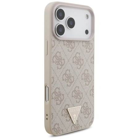 Etui Guess 4G Strap Triangle Logo MagSafe na iPhone 17 Pro Max - różowe