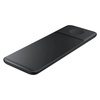 Samsung Wireless Charger Trio Charging Station for Phones / Galaxy Watch / TWS Earphones Black + 25W AC Charger + USB Type C Cable (EP-P6300TBEGEU)