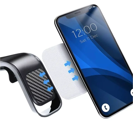 Skórzane Blaszki do Uchwytu Magnetycznego 2x Skórzane Nakładki srebrne