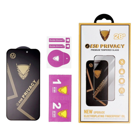 Szkło Hartowane OG Premium Privacy Glass - do Samsung Galaxy S24 czarny