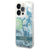 Guess Liquid Glitter Flower – Etui iPhone 14 Pro (zielony)