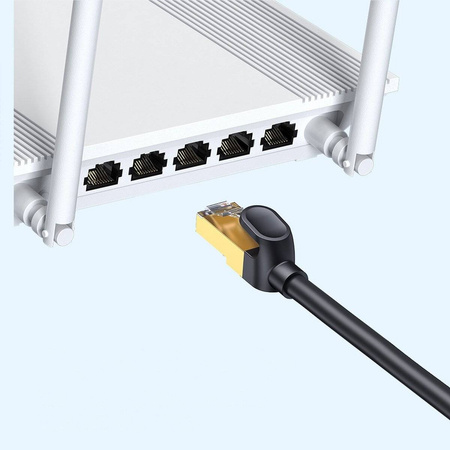 Baseus Speed Seven High Speed RJ45 Netzwerkkabel 10Gbps 1m Schwarz (WKJS010101)