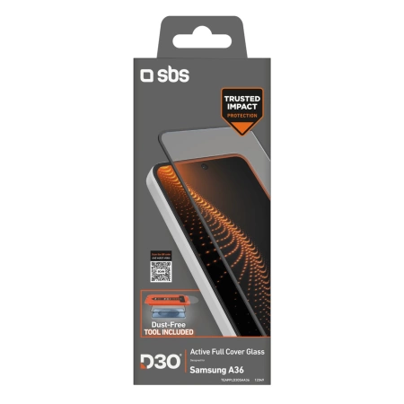 SBS Panzerglas mit D3O-Technologie mit Applikator für Samsung Galaxy A36 / A56 / S24 FE