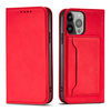 Magnet Card Case for Samsung Galaxy S23 Ultra flip cover wallet stand red