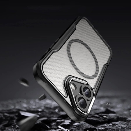 Leading Series MagSafe Silikonhülle für iPhone 16 Plus – Schwarz