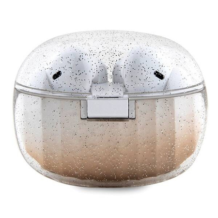Guess Glitter Gradient TWS Bluetooth headphones with docking station - gold