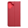 Kabura LUNA Book Carbon do IPHONE 16 czerwony
