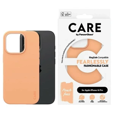 CARE by PanzerGlass Fashion Case iPhone 16 Pro 6.3&quot; Peachy MagSafe 1390