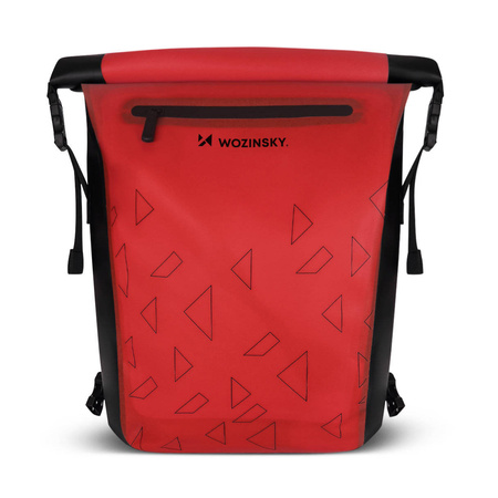 Wozinsky wodoszczelny plecak rowerowy ze stelażem torba rowerowa 2w1 23l czerwony (WBB31RE)