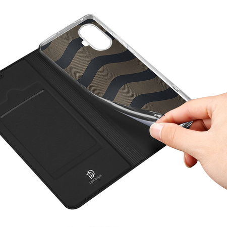 Dux Ducis Skin Pro Hülle für Realme 10 Pro+ Flip Cover Card Wallet Stand schwarz