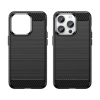 Carbon Case iPhone 14 Pro flexible Gel Rückseite schwarz