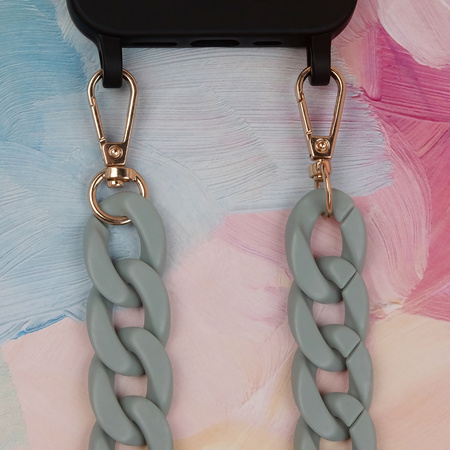 Łańcuch do telefonu długi matowy miętowy