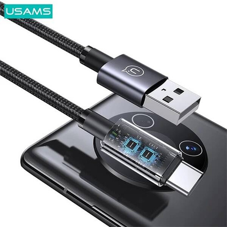 USAMS USB to USB-C cable 3A 0.25m Fast Charging steel/tarnish SJ680USB01 (US-SJ680)