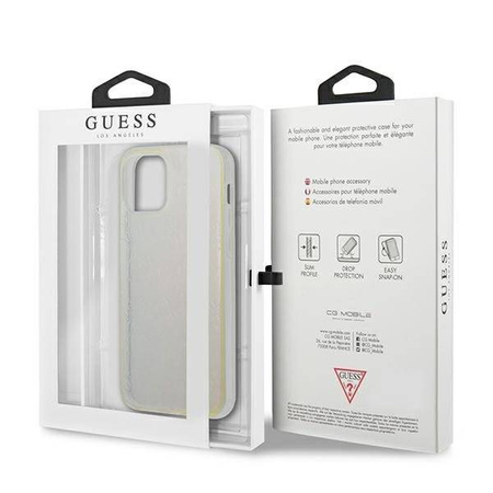 Guess GUHCP12M3D4GIRBL iPhone 12/12 Pro 6,1" opalowy/iridescent hardcase 4G 3D Pattern Collection