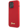Guess GUHCP13XLSLMGRE iPhone 13 Pro Max 6.7" red/burgundy hard case Silicone Vintage Gold Logo