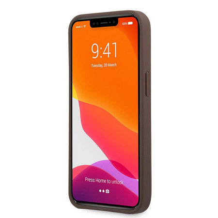 Oryginalne Etui IPHONE 13 PRO MAX 6,7" Guess Hardcase 4G Big Metal Logo GUHCP13X4GMGBR brązowe
