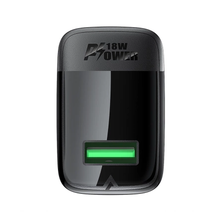 Acefast A90 GaN USB-A QC 18W Netzwerkladegerät – Schwarz