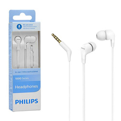 SŁUCHAWKI PHILIPS DOUSZNE PRZEWODOWE BIAŁE TAE1105WT