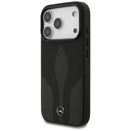 Mercedes Leather The Move MagSafe Case für iPhone 17 Pro - Schwarz