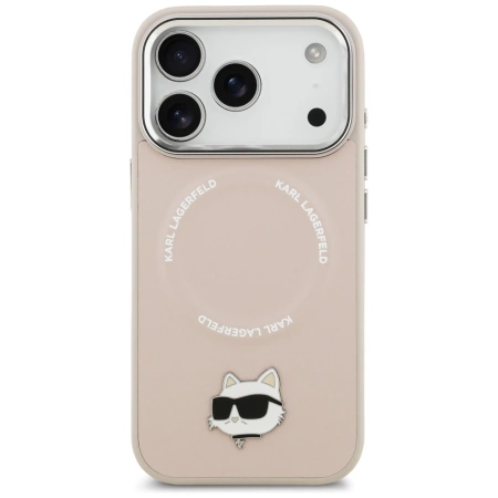 Karl Lagerfeld Choupette Pin MagSafe Case für iPhone 17 Pro - Pink