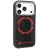 Audi RSQ Carbon Fiber Sport Red Circle MagSafe Case für iPhone 17 Pro - Schwarz