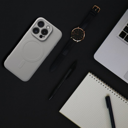Futerał SILICONE MAG COVER kompatybilny z MagSafe do IPHONE 17 Pro Max tytanowy