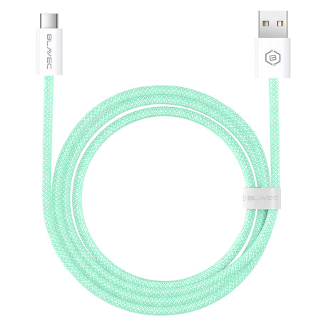 Blavec Kabel Candy oplot - USB na Typ C - PD 60W 3A 3 metry (CCA-UC3GN30) zielony