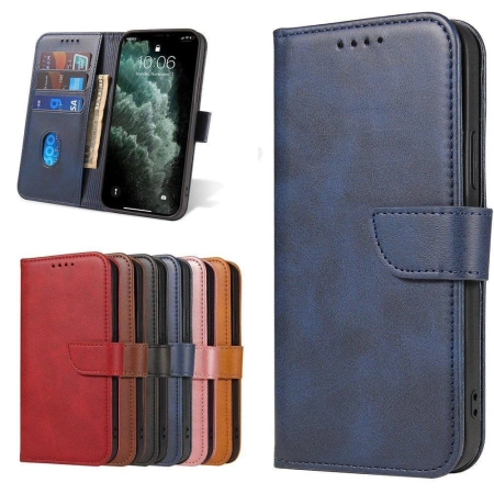 Magnet Case elegancki futerał etui pokrowiec z klapką i funkcją podstawki Xiaomi Redmi Note 11 Pro+ 5G (China) / 11 Pro 5G (China) / Mi11i HyperCharge / POCO X4 NFC niebieski