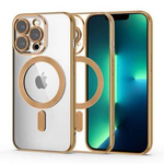 Case IPHONE 13 PRO Tech-Protect MagShine gold