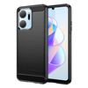 Carbon Case Hülle für Honor Play 40 Plus / Honor X7a flexible Silikon-Carbon-Hülle schwarz