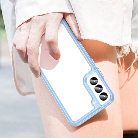 Outer Space Case for Samsung Galaxy S23+ cover with a flexible frame blue