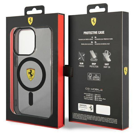 Ferrari FEHMP14XURKK iPhone 14 Pro Max 6,7" schwarz/schwarz Hardcase Translucent Magsafe