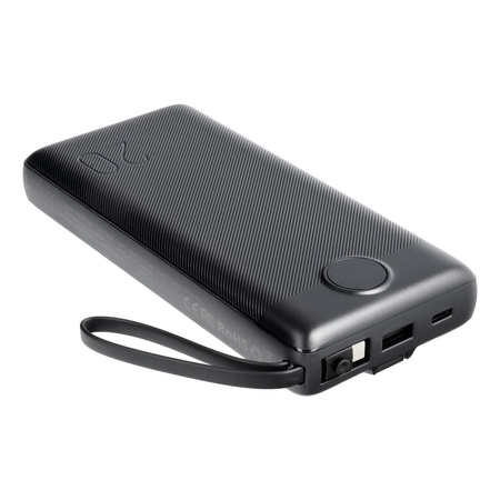 Bateria zewnętrzna (Powerbank) VEGER C20 - 20 000mAh (Micro + Typ C + Lightning 8-pin) czarny (W2047)