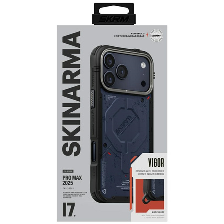Etui Skinarma Vigor MagSafe do iPhone 17 Pro Max niebieski