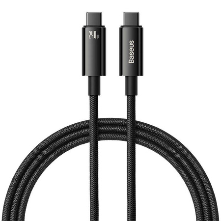 Cable USB C - USB C 480Mb/s 240W 1m Baseus Tungsten Gold CAWJ040101 - black