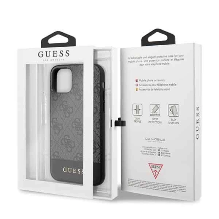 Etui Guess GUHCN61G4GLGR iPhone 11 szary/grey hard case 4G Stripe Collection