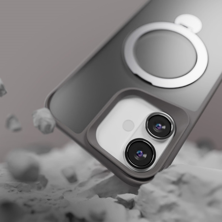 Nakładka Etteri Matt Mag Ring do iPhone 16 6,1" szara