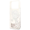 Karl Lagerfeld Liquid Glitter Choupette Logo MagSafe Case für iPhone 17 Pro Max – Transparent