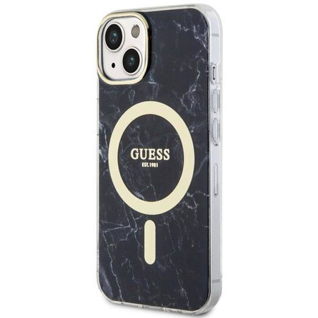 Guess GUHMP14MPCUMAK iPhone 14 Plus 6.7" black/black hardcase Marble MagSafe