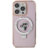 Karl Lagerfeld KLHMP15LHMRSKCP iPhone 15 Pro 6,1&quot; rosa/rosa Hardcase Ringständer Karl&amp;Choupette MagSafe