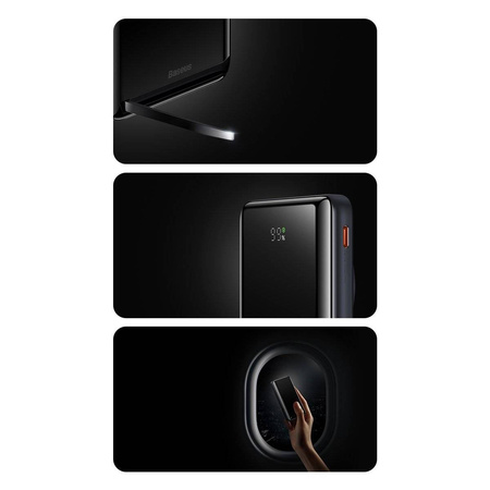 Baseus Magnetic Bracket Power Bank mit MagSafe Wireless Charging 10000mAh 20W Overseas Edition Blau (PPCX000203) + USB Type C Baseus Xiaobai Series 60W 0.5m