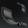 Carbon Case Silikonhülle für iPhone 16 Plus - Schwarz