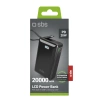 Powerbank SBS 20000 mAh 20W mit integriertem USB-C-Kabel und Digitalanzeige - schwarz
