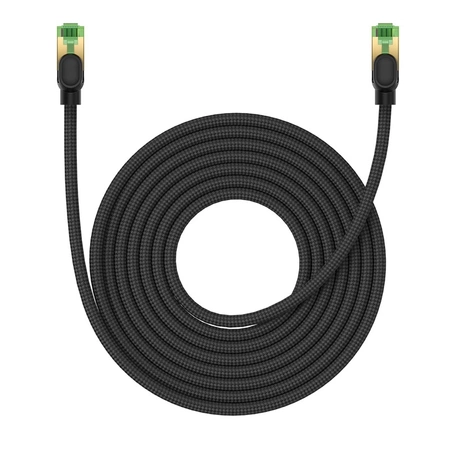 Baseus schnelles RJ45-Kat.-Netzwerkkabel. 8 40 Gbit/s 8 m geflochten schwarz