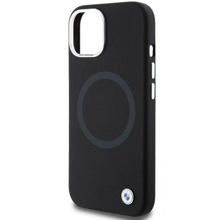 BMW Signature Liquid Silicone MagSafe Hülle für iPhone 15 Plus – Schwarz