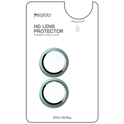Yesido Lens Protector WB54 iPhone 16 / 16 Plus, LIGHT GREEN / J. ZIELONY