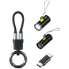 Zestaw akcesoriów 4w1 4smarts Explorer   kabel brelok USB-C, adapter USB-C do USB-C, zapalniczka USB-C, latarka USB-C, czarny