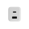 Allity ładowarka sieciowa GaN PD QC ATC-01-20WAC 1x USB-C 1x USB-A 20W biała