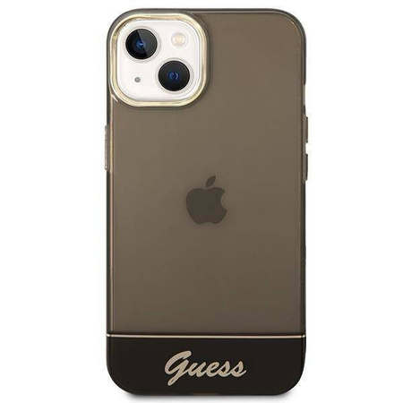 Original Case IPHONE 14 PLUS Guess Hardcase Translucent black